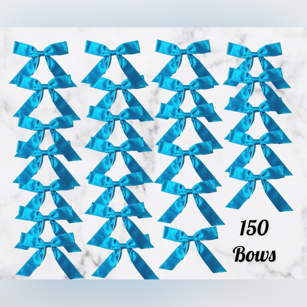 Set of 150 Blue Bows